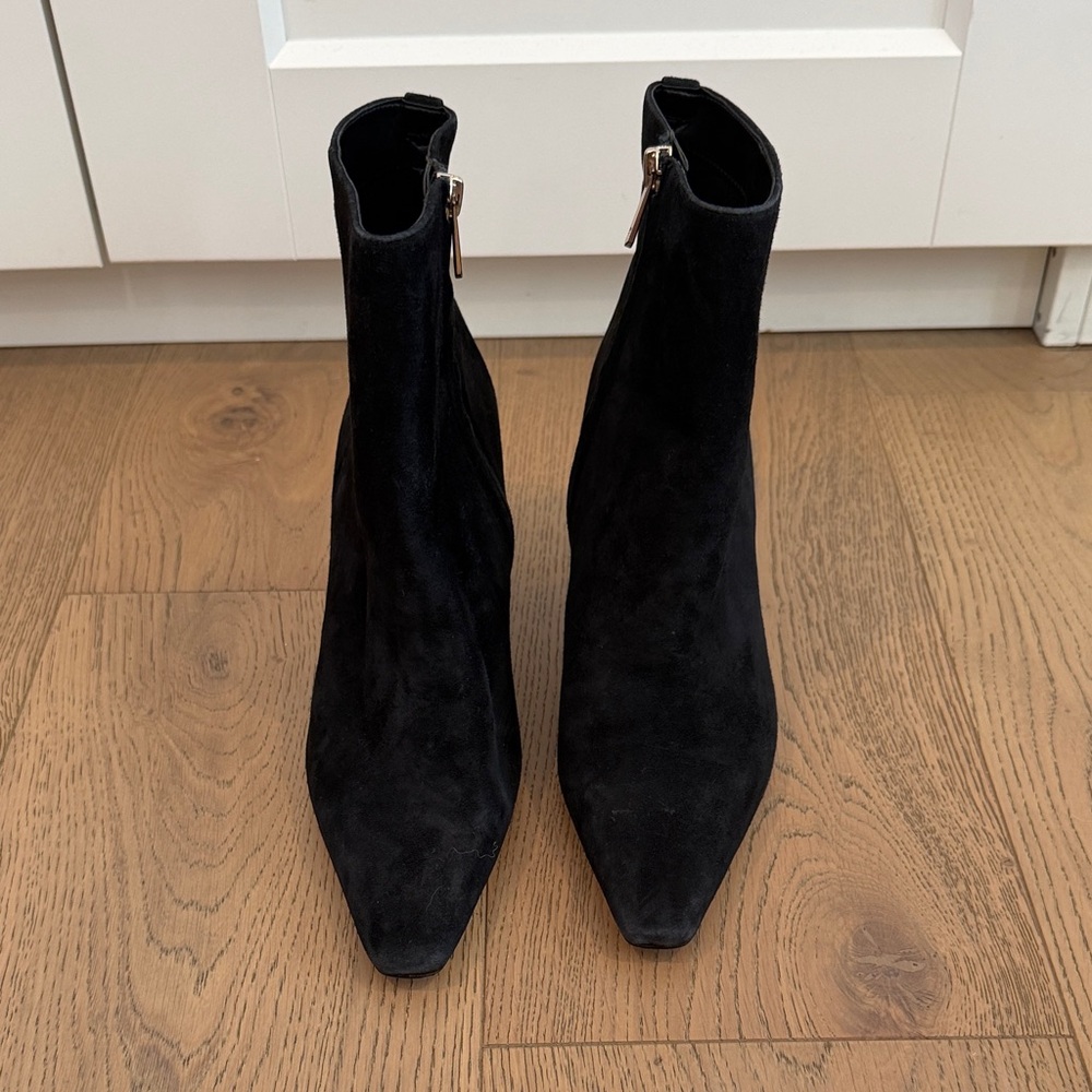 NWT Sam Edelman Black Suede Heeled Boots